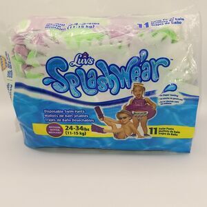 New Luvs Splashwear Toddler Swim Pants Sz Medium 24-34 lb Child 11 Pk Sealed